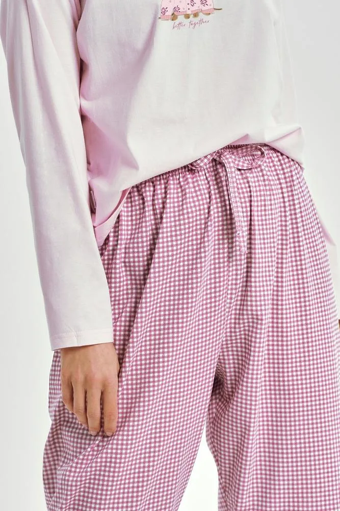 TARO 3434 PIŻAMA DAMSKA DŁUGA ELISA S-XL