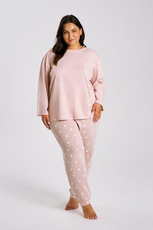 TARO 3468 PIŻAMA DAMSKA DŁUGA NORI 2XL-3XL