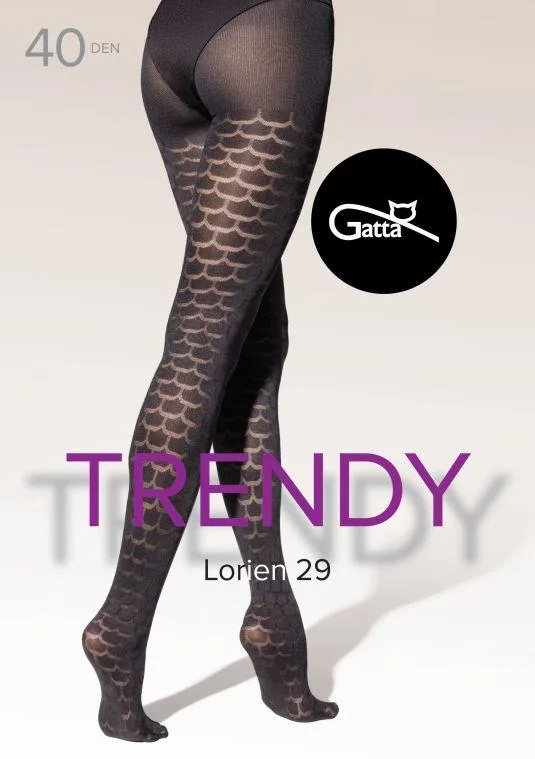 LORIEN 26, 27, 28, 29 - RAJSTOPY DAMSKIE WZORZYSTE 40 DEN - 000.198 - TRENDY AW25/26