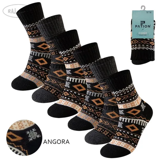 RAJ-POL SKARPETA DAMSKA ANGORA DESIGN W25-17 757060, 757077