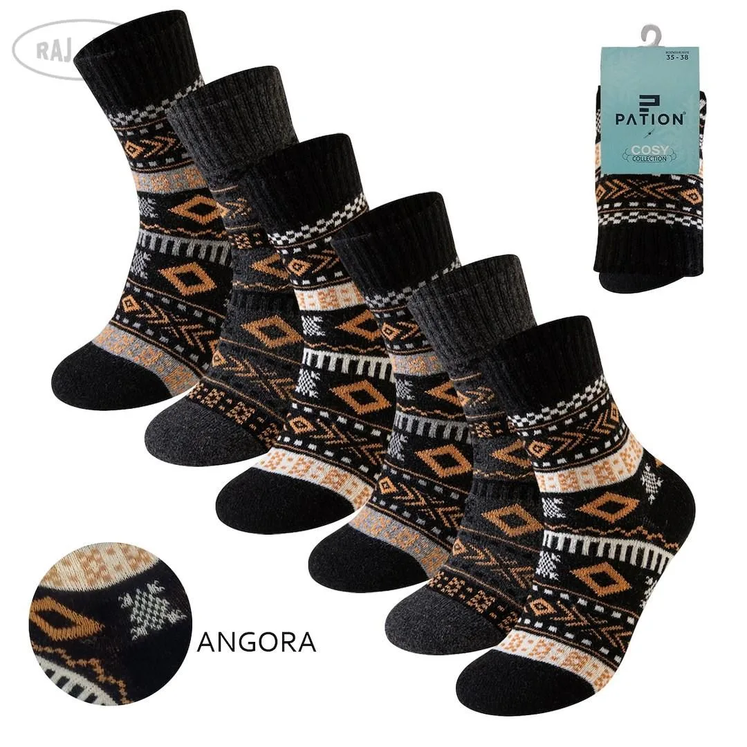 RAJ-POL SKARPETA DAMSKA ANGORA DESIGN W25-17 757060, 757077