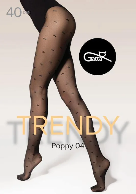 GATTA POPPY 04 - RAJSTOPY DAMSKIE WZORZYSTE 40 DEN 000.711 - TRENDY AW25/26
