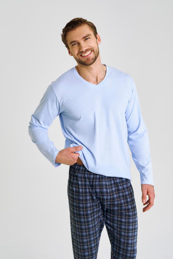 TARO 3477 PIŻAMA MĘSKA DŁUGA MARK 5XL-6XL -KOLEKCJA AW 25/26