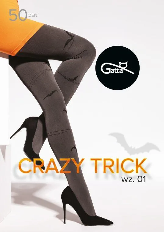 CRAZY TRICK 01, 02, 03, 04 - RAJSTOPY WZORZYSTE 40/50 DEN - 000.66Y