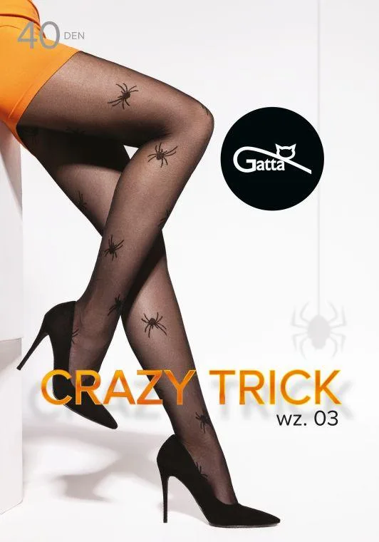 CRAZY TRICK 01, 02, 03, 04 - RAJSTOPY WZORZYSTE 40/50 DEN - 000.66Y