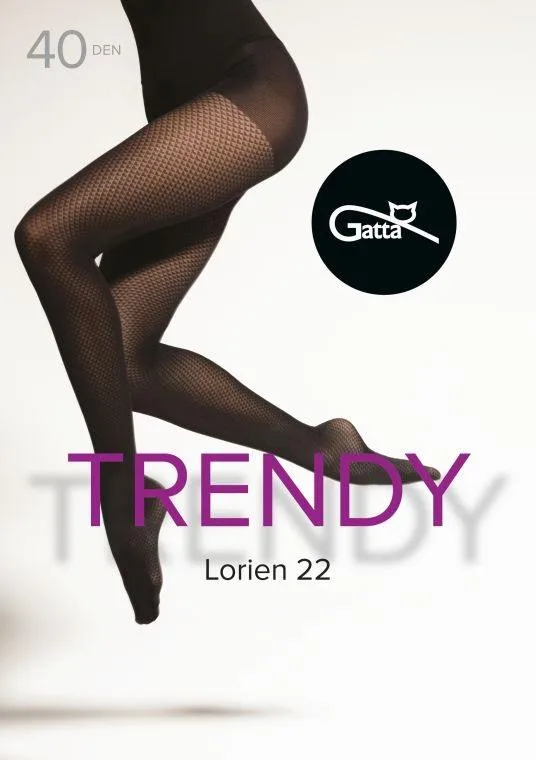 GATTA LORIEN 20, 21, 22 - RAJSTOPY DAMSKIE WZORZYSTE 40 DEN 000.198 - TRENDY 23/24