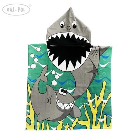 RAJ-POL RĘCZNIK KĄPIELOWY PLAŻOWY PONCHO REKIN ART.722778