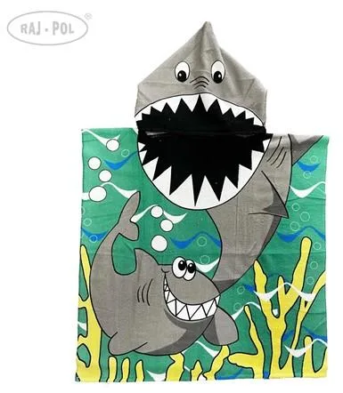 RAJ-POL RĘCZNIK KĄPIELOWY PLAŻOWY PONCHO REKIN ART.722778