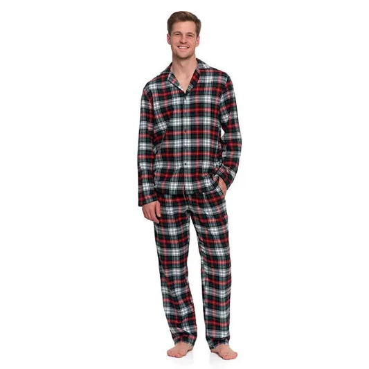 MORAJ PIŻAMA MĘSKA FLANELOWA  Z DŁUGIM RĘKAWEM PDM6700-002 AW25/26