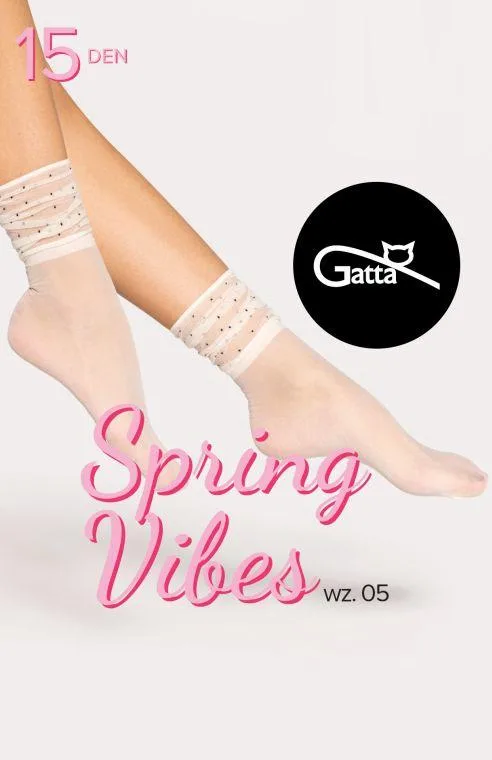 SPRING VIBES - SKARPETKI DAMSKIE WZORZYSZTE 15 DEN 000.16Z