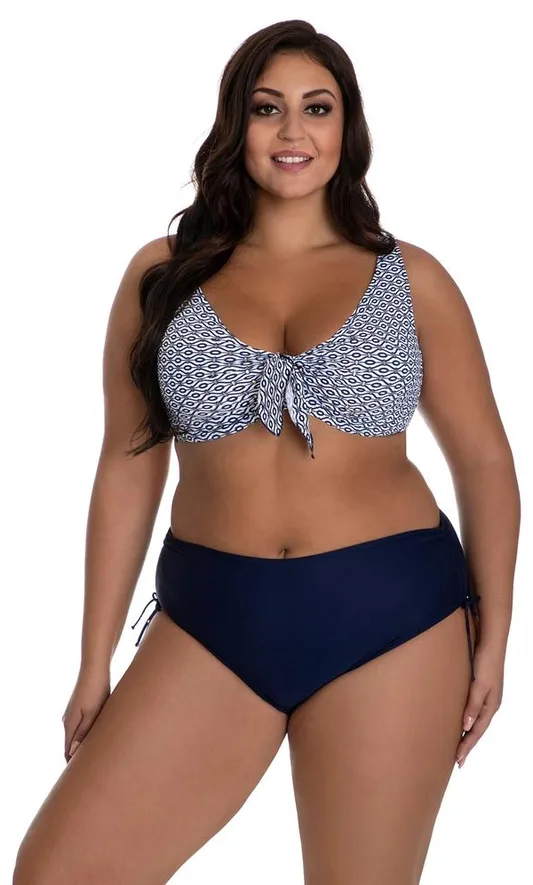 PRIMO DWUCZĘŚCIOWY KOSTIUM KĄPIELOWY PLUS SIZE MODELUJĄCY MIĘKKIE MISKI I MAJTKI Z WYSOKIM STANEM 615