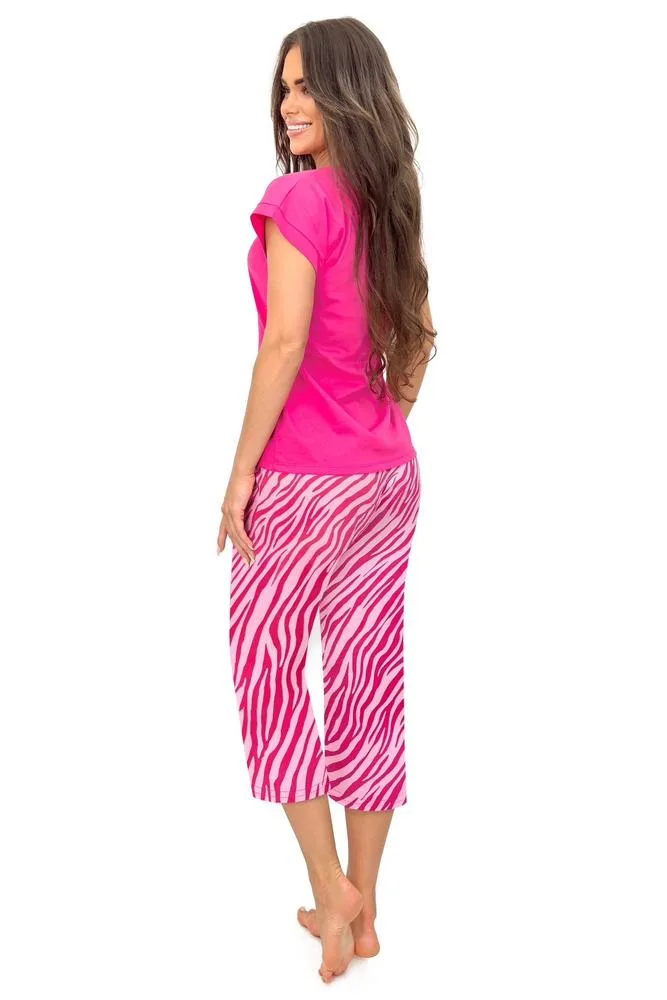 DONNA PIŻAMA DAMSKA - ZEBRA 3/4