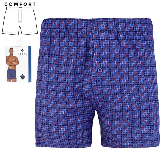 MORAJ BOKSERKI MĘSKIE LUŹNE ZE WZOREM GEOMETRYCZNY PLUS SIZE MBL850-011