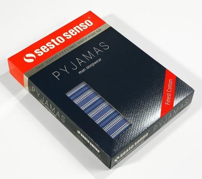 SESTO-SENSO PIŻAMA MĘSKA PASKI KR. RĘKAW KR. SPODENKI art. 2243/09 MAXI P1207