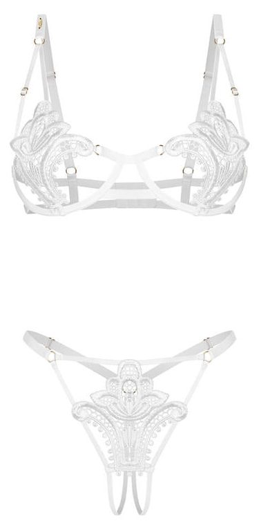 OBSESSIVE LUISE SUBLIM WHITE KOMPLET 2-CZ OTWARTY