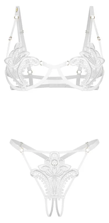 OBSESSIVE LUISE SUBLIM WHITE KOMPLET 2-CZ OTWARTY