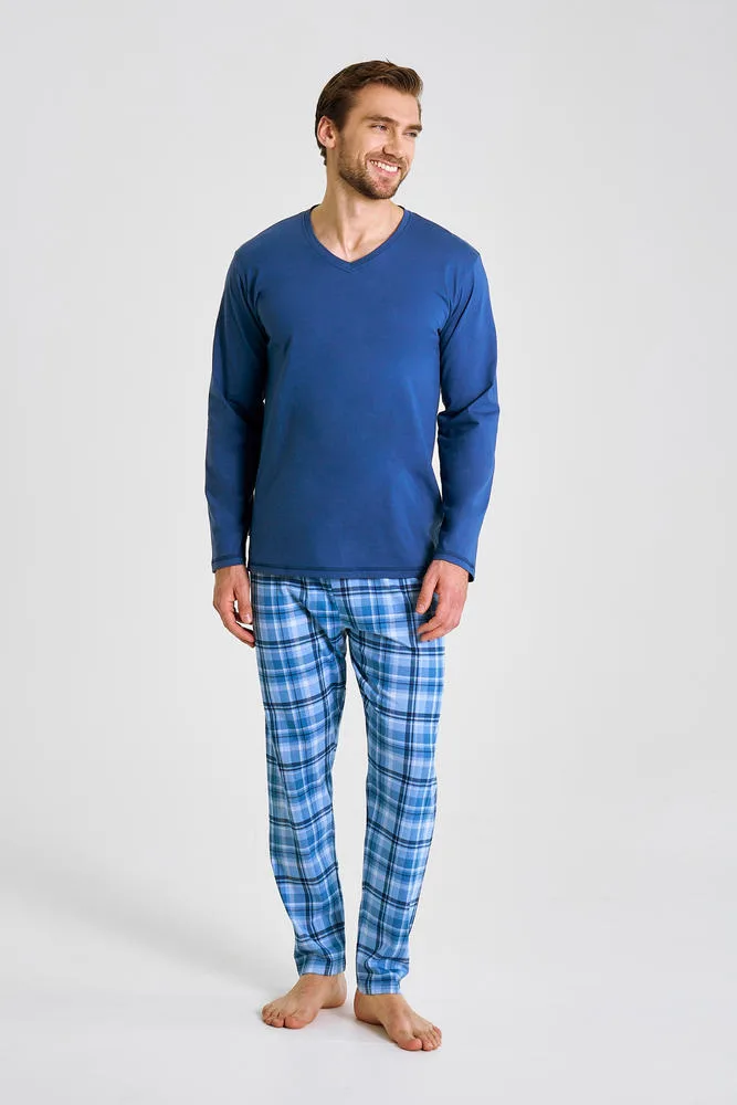 TARO 3476 PIŻAMA MĘSKA DŁUGA MARK 3XL-4XL KOLEKCJA AW 25/26