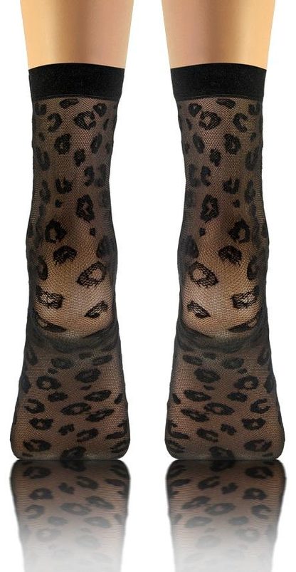 SKARPETKI SK SOCKS PRZEZROCZYSTE Z WZORKIEM