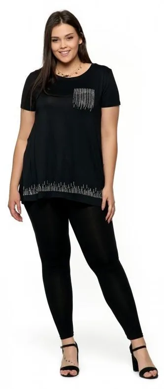 MORAJ LEGGINSY DAMSKIE Z WYSOKIM STANEM PLUS SIZE RDL1100-018B