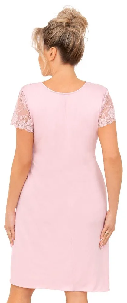 DONNA KOSZULKA DAMSKA NOCNA Z KORONKĄ - LIVIA PLUS SIZE