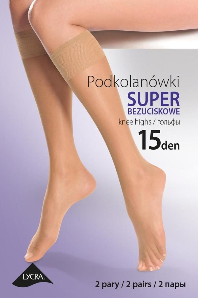 GABRIELLA PODKOLANÓWKI LYCRA 15 DEN SUPER, NIEWIDOCZNE WZMOCNIENIE CODE 504
