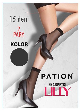 PATION SKARPETKI RAJSTOPOWE 15 DEN 2-PAK LILLY GRAFIT 738304