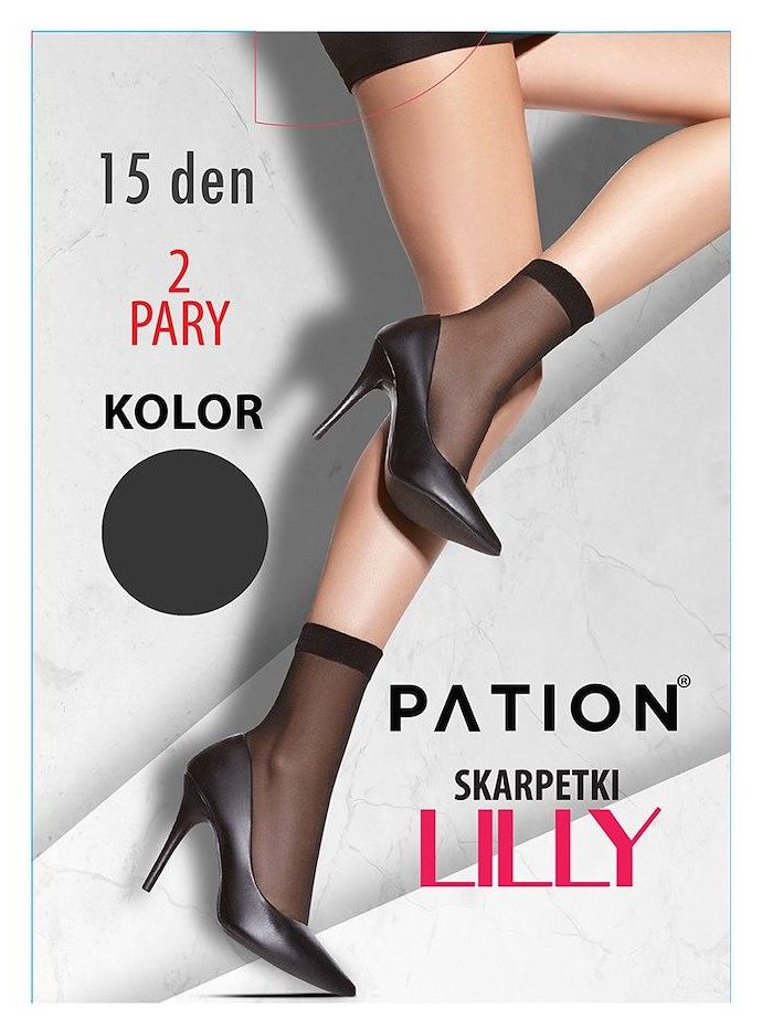 PATION SKARPETKI RAJSTOPOWE 15 DEN 2-PAK LILLY GRAFIT 738304