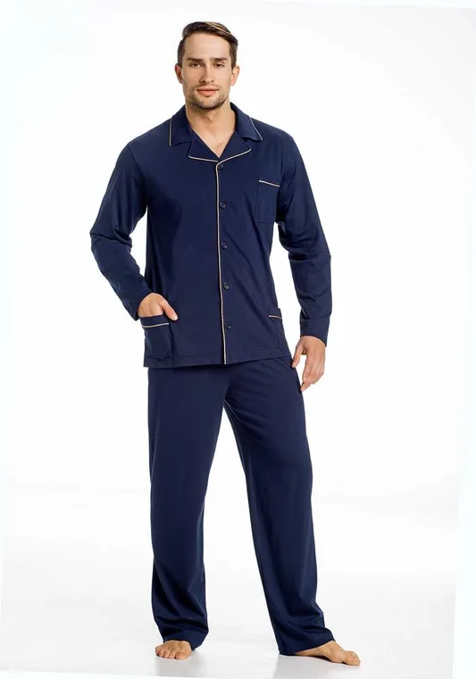 SZATA PIŻAMA MĘSKA ALFRED ROZPINANA DŁUGI RĘKAW