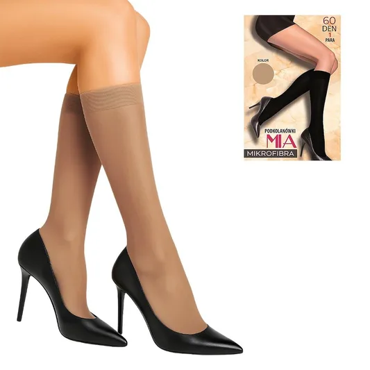PODKOLANÓWKI MIA PATION MIKROFIBRA 60 DEN BEIGE 742486
