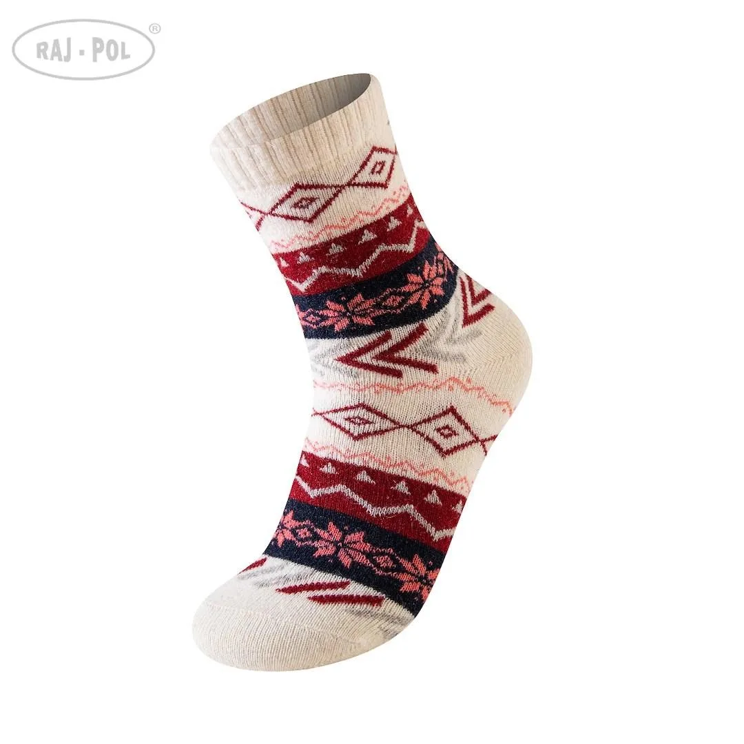 RAJ-POL SKARPETA DAMSKA ANGORA DESIGN W25-19 757107, 757114