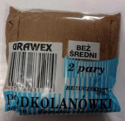 GRAWEX PODKOLANÓWKI DAMSKIE 20 DEN 2 PARY