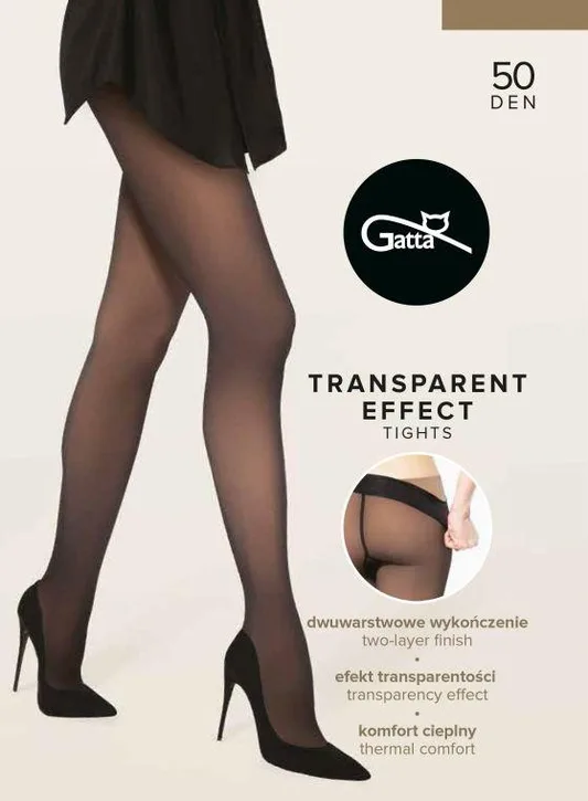 GATTA TRANSPARENT TIGHTS EFFECT 50 RAJSTOPY DAMSKIE 00040Z - TRENDY AW26/27