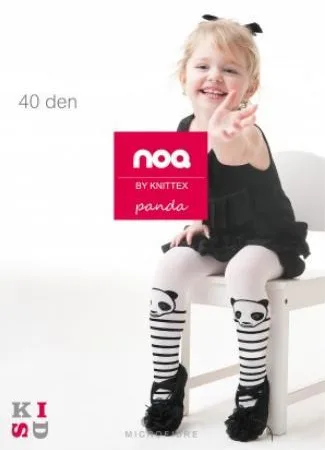KNITTEX DR1508 - RAJSTOPY DZIEWCZĘCE WZORZYSTE PANDA, 40 DEN