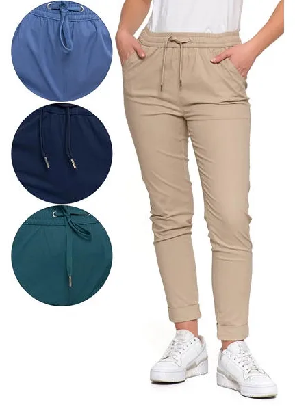 MORAJ SPODNIE DAMSKIE JOGGER W STYLU CASUAL Z BAWEŁNY OSD4500006
