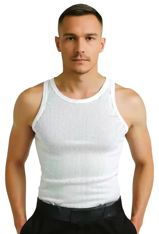 RAJ-POL PODKOSZULEK MĘSKI BIAŁY PRĄŻEK NA RAMIĄCZKU 755790, 798223, 798230, 798247, 798254