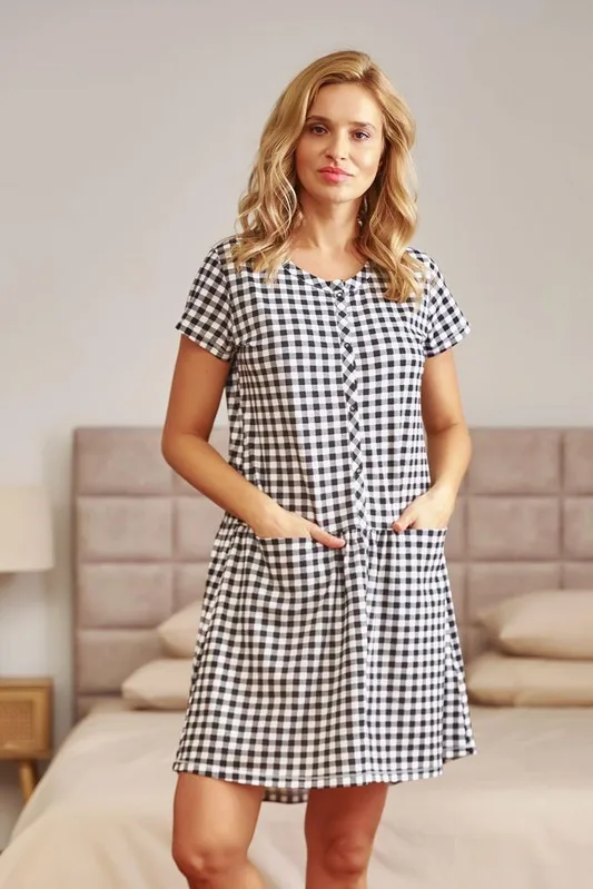 DOCTOR-NAP KOSZULA CIĄŻOWA TCB.9444 BLACK CHECK WL26