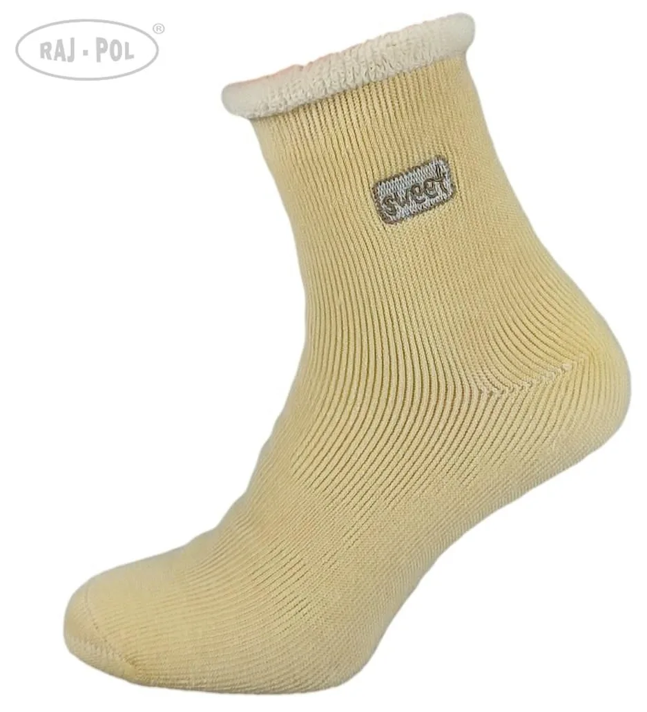RAJ-POL SKARPETA COSY FROTKA HAFT ŻÓŁTE 736164, 736171