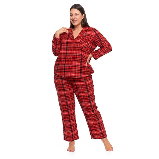 MORAJ PIŻAMA DAMSKA FLANELOWA PLUS SIZE PDD7200-002 - AW2024/25