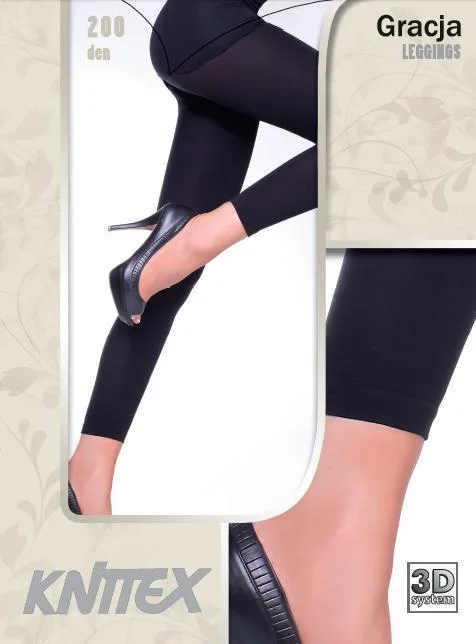 KNITTEX DAMSKIE LEGGINSY Z MICROFIBRY GRACJA, 200 DEN