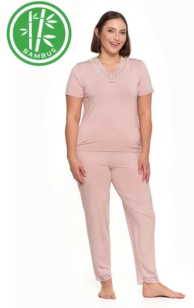MORAJ PIŻAMA DAMSKA BAMBUSOWA PLUS SIZE PDD5400-005 S/S 2026
