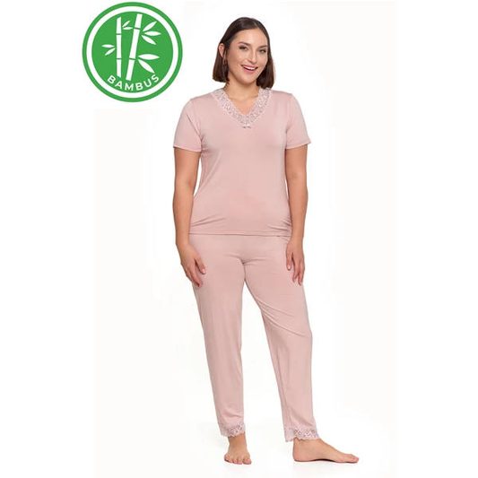 MORAJ PIŻAMA DAMSKA BAMBUSOWA PLUS SIZE PDD5400-005  S/S 2026