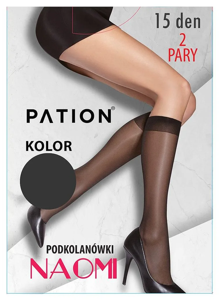 RAJ-POL PODKOLANÓWKI PATION 15 DEN NAOMI GRAFIT 2-PAK 731442
