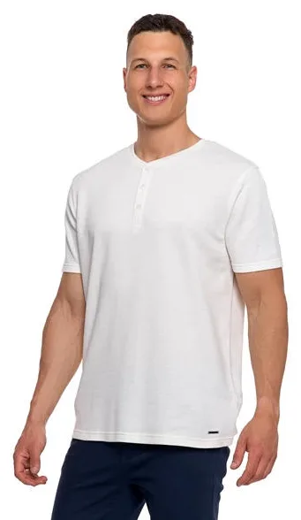 MORAJ T-SHIRT MĘSKI BAWEŁNIANY O STRUKTURALNYM SPLOCIE TYPU WAFFLE OTS2800-001