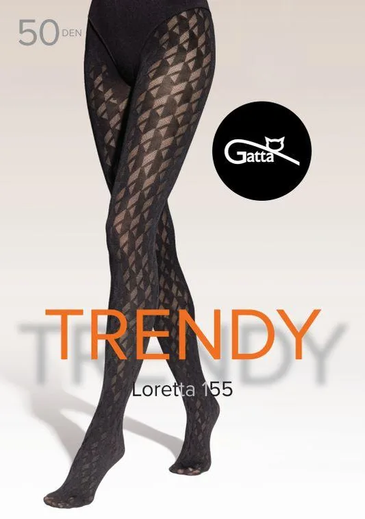 LORETTA 155, 156, 157, 158, 159 - RAJSTOPY DAMSKIE WZORZYSTE 50 DEN - 000.861 - TRENDY AW25/26