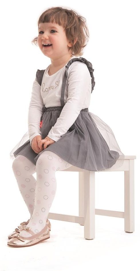 KNITTEX DR1814 - RAJSTOPY DZIEWCZĘCE Z NADRUKIEM COOKIES 40 DEN