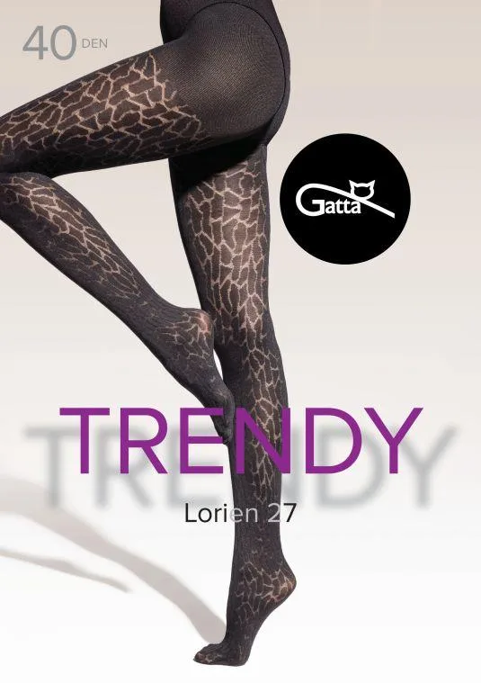 LORIEN 26, 27, 28, 29 - RAJSTOPY DAMSKIE WZORZYSTE 40 DEN - 000.198 - TRENDY AW25/26