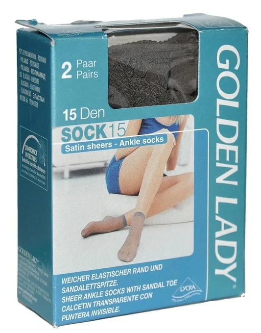 GOLDEN LADY GODLEN LADY SKARPETKI SOCK 15 DEN SATIN SHEERS – ANKLE SOCKS
