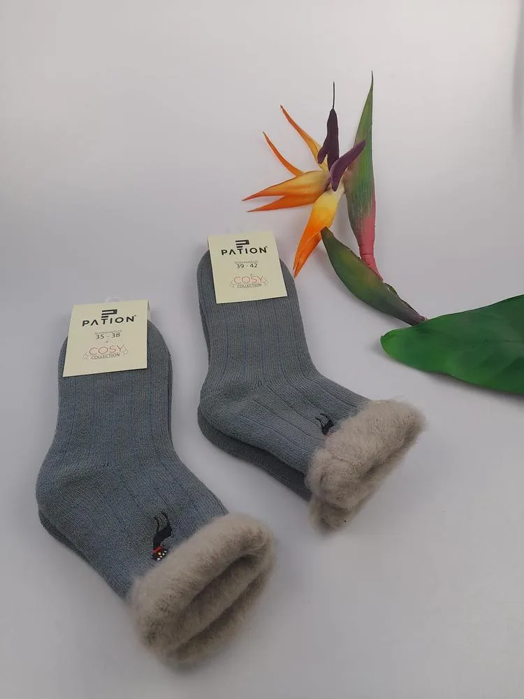 PATION SKARPETA COSY PRĄŻKI FUTERKO HAFT ZIELONE 736072, 736089