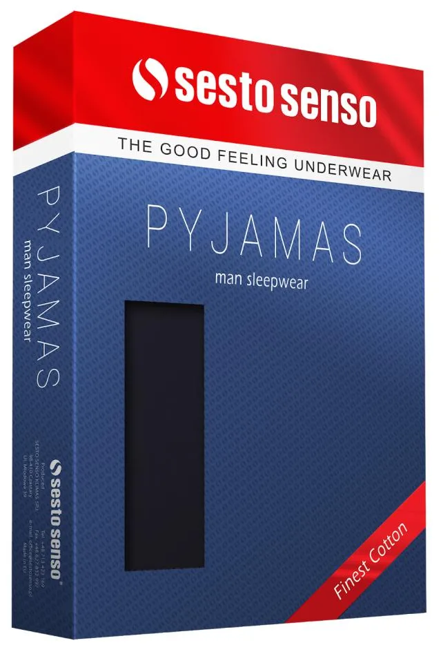 SESTO-SENSO PIŻAMA MĘSKA DŁUGI RĘKAW WZ-04 P1091, WZ-04 MAXI P1143