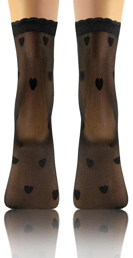 SKARPETKI SK SOCKS PRZEZROCZYSTE Z WZORKIEM